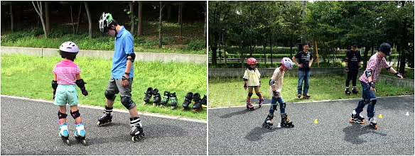 今日も多くの親子スケーターが参加！